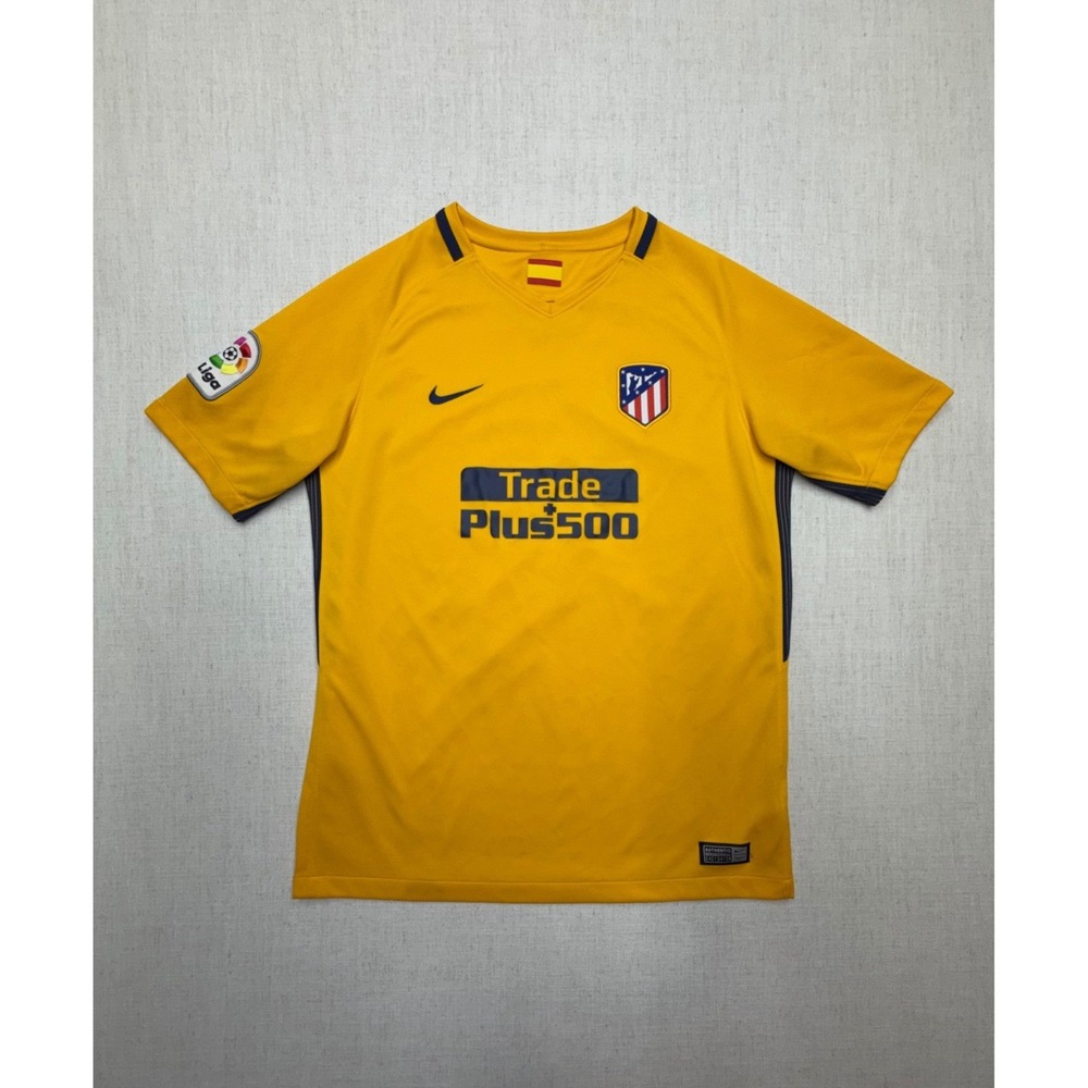 Nike Atletico Madrid 2017-2018 Away Jersey Yellow Youth XL La Liga Soccer Shirt